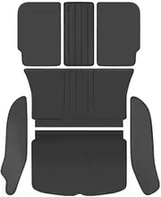 Car Boot Cover Fit for Tesla Model Y Juniper 2021-2025 Leather Trunk Mats Fully Surrounded Waterproof Non-Slip Liner Cargo Liner(Black)
