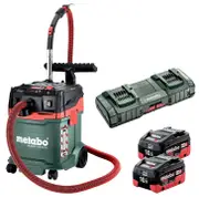 Metabo AS3618H30PCCC100DUOK - 36V (18Vx2) 30L H-Class Vacuum Cleaner Kit (2 x 10.0Ah)