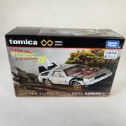 Tomica Premium Unlimited Back to the Future Part 3 Train Wheel Mount DeLorean