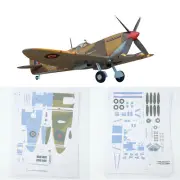 1:33 Supermarine Spitfire Fighter Paper Model Military Airplane Unassembled