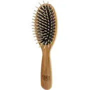 Big Oval Ash Wood Brush - Tek in Kaleido Blue Stripe, Natural