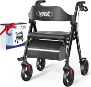Walkers for Seniors, Z21 Rollator Walker with Seat Supports 350Lb, 8" Big Wheels