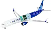 Pre-Built Model Aircraft for United Airlines B737 MAX10 N27602 Diecast Airplane Model 1:400 Scale – 10cm Finished Aircraft Replica Miniature Airplane Model