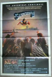 SUPERMAN II MINT ORIGINAL FOLDED 27X41 MOVIE POSTER 1981 CHRISTOPHER REEVE