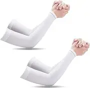 [Generic] 2 Pairs UV Protection Cooling Ice Silk Arm Sleeves, UV Sun Protection Compression Cooling Sleeves to Cover Arm Tattoofor Driving, Golfing, Fishing, Cycling, Hiking, Doing Sports.