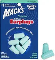 Macks Original Soft Foam Ear Plugs (NRR 29) (3 Pairs)
