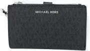 Michael Kors Jet Set Double Zip Wristlet Black PVC