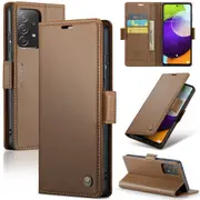 CaseMe Samsung Galaxy A73 5G Folio Wallet Case Cover Side Closure A736 [Brown]