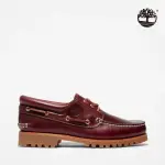 【TIMBERLAND】男款勃根紅經典三孔帆船鞋(50009648)