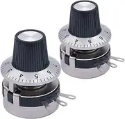 TWTADE / 2pcs Single Turn Rotary Carbon Linear Variable Potentiometer + 2pcs Knob ，WTH118-2W 2.2K Ohm