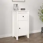 vidaXL Sideboard White 40x35x80 cm Solid Wood Pine BBT