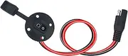 domoi SAE Connector - SAE Power Socket Sidewall Port, Solar Weatherproof SAE Quick Connect Solar Panel Mount, 12AWG SAE Cable for Solar Generator Battery Charger