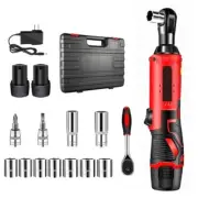 Cordless Electric Screwdriver Wrench 3/8 inch Right Angle Ratchet Impact Drill