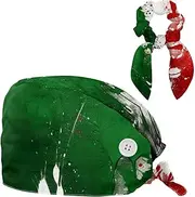 [YTYVAGT] Scrub Caps Women,Scrub Hats Suitable for Women,Vintage Watercolor Italy Flag
