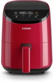 Dishwasher Safe 2.1 Qt Air Fryer in Red - 4 Cooking Functions, Perfect Gift