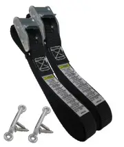 Rotomolded Cooler Strap Tie-Down Kit 48" Length with Deck Loops Fits Yeti RTIC