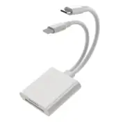 2 in 1 OTG Card Reader Type-C Lightning to SD/TF Adapter for PC, Laptop, iPhone