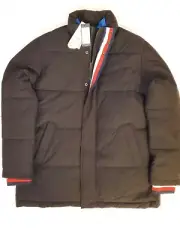 Tommy Hilfiger Primaloft Winter Jacket Puffer Coat Black Blue Men's Size XL NWT