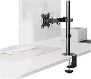 Monitor Arm Single Monitor Mount for 13–32" Screens up to 17.6 lbs, Adjustable Monitor Mount Arm Full Motion with C-Clamp & Grommet Base, Max VESA 100x100mm Monitor Mount