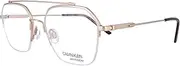 [Calvin Klein] Men's Gold Tone Square Eyeglass Frames CK19143F71653