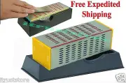 NEW DIAMOND HONE BLOCK STONE KNIFE SHARPENER WET DRY 4 SIDE