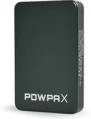 POWPAX 10000mAh Magnetic Wireless Portable Charger,15W Fast Charging Battery Pack with USB-C Cable Designed for iPhone 12/13/14/15/16/16 Pro/16 Pro Max Aluminium Power Bank & Travel Essential