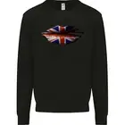 Union Jack Flag Lips the UK Great Britain Mens Sweatshirt Jumper