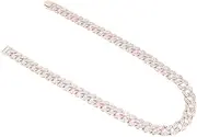 [Zoeyilan] Cuban Link Chain, Chunky Bling Iced Out Chain, Simulated Diamond Miami Cuban Necklace, Hip Hop Style Rhinestones Jewelry Accessories for Women, Mens and Couple