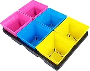 UPKOCH 1 Set Garden Planter Pot Durable Plastic Seedling Tray for Vegetable Germination Moisture Preservation Impact Resistant Gardening Supplies Design Random Color