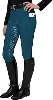 [FitsT4 Sports] Women's Full Seat Riding Tights Active Silicon Grip Horse Riding Tights Equestrian Breeches