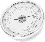 LOORGVEL Thermometer Indoor Temperature Gauge Stove Hygrometer Wall Mount Hygrometer Aluminum-Magnesium Alloy Silver
