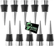 JIOFAVIU 10 Pcs Wine Bottle Stopper Set Kit, Resin Wine Bottle Stoppers Molds Set Accessories, Wine Stopper for Silicone Molds Epoxy Resin (Metal Silver)