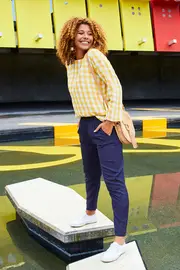Long Sleeve Check Top--HAND-218