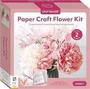 Craft Maker Paper Craft Flower Kit - DIY Flower Crafting for Adults - Paper and Tools Included - Easy-to-Follow Projects - Creative Arts and Crafts