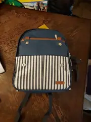Picnic Backpack for 4 Person with Blanket Picnic Basket Set (Navy Blue) Romantic