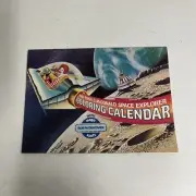 Vintage 1983 McDonald's Restaurant Space Explorer Coloring Calendar Unmarked