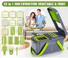 22 IN1 A Food Slicer Peeler Nicer Dicer Container Chopper Vegetable Fruit Cutter