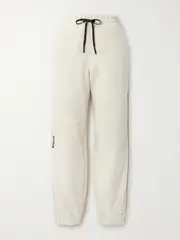 [Moncler Grenoble] Moncler Grenoble - Shell-paneled Fleece Tapered Sweatpants - Cream - x large x large Cream