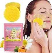 Turmeric Kojic Acid Pads,Turmeric Kojic Acid Cleansing Pads, Face Turmeric & Kojic Acid Pads, Turmeric Cleansing Pads for Dark Spots, Turmeric Pads Infused Foaming Exfoliating Pads- 40 Count