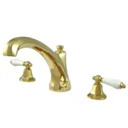 Kingston Brass KS432.PL Metropolitan Deck Mounted Roman Tub - Brass