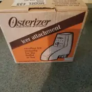 Vintage NIB Osterizer Icer Attachment Model 435 White Ice Crusher
