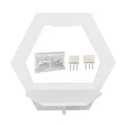 3Pcs Hex Floating Shelf PVC Modern Simple Fine Appearance Floating Rack Wall Organizer White