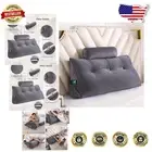 Machine Washable Wedge Headboard & Neck Pillows - Stylish Support for Reading