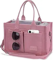 [SEPYIQI] Large Canvas Tote Bag for Women Handbag Tote Purse with Multiple Pockets Women Work Bag Crossbody Bag for Office,Travel,School,Casual
