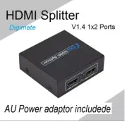 Digimate 1x2 1080p 3D V1.4 HDMI Splitter AU plug adaptor