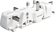 UK Travel Adapter with Universal Travel Accessories Input, AU,EU,US to UK 3 Pin Power Plug, Type G UK International Power Adapters (Pack of 4)