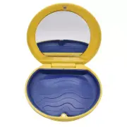2 Pcs Dental Retainer Box Portable Teeth Braces Storage Cases With Mirror Yellow