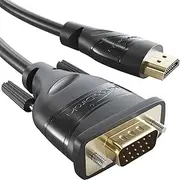 HDMI-VGA Adapter Cable – 2m (High Speed HDMI to VGA/15-pin D-sub, Monitor Cable to Connect PCs, laptops, and Other Devices to Screens at Full HD/1080p and a Fast 60Hz) by CableDirect