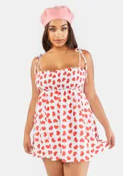 [Sugar Thrillz] Plus Pure Loyal Maneater Smocked Mini Dress