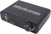 Digital to Analog Converter 192Khz Dac Converter Digital Optical&Coaxial to Analog L/R&3.5Mm Jack Adapter for Game Console Black